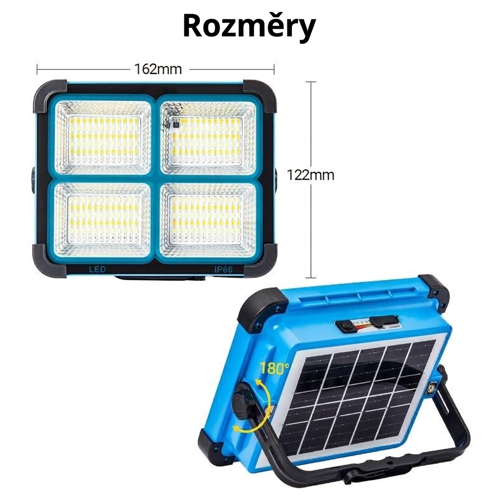 Solvira™ — Solární LED pracovní světlo (288 LED)